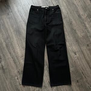 Black Basic Designer Eckhaus Latta Denim Wide Leg Flare Jeans Pants